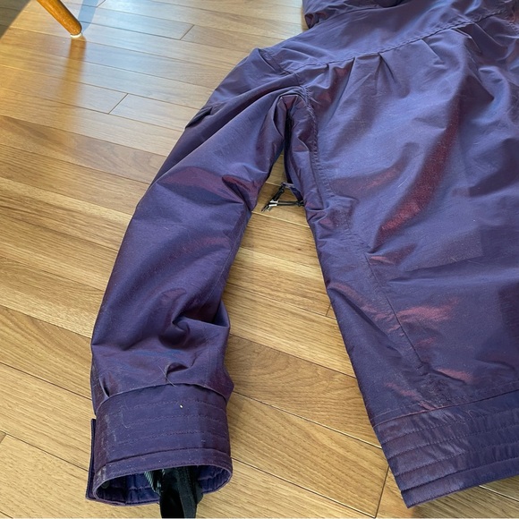 Large Snowboard jacket insulated purple Holden with snow skirt pit zips - Picture 15 of 16